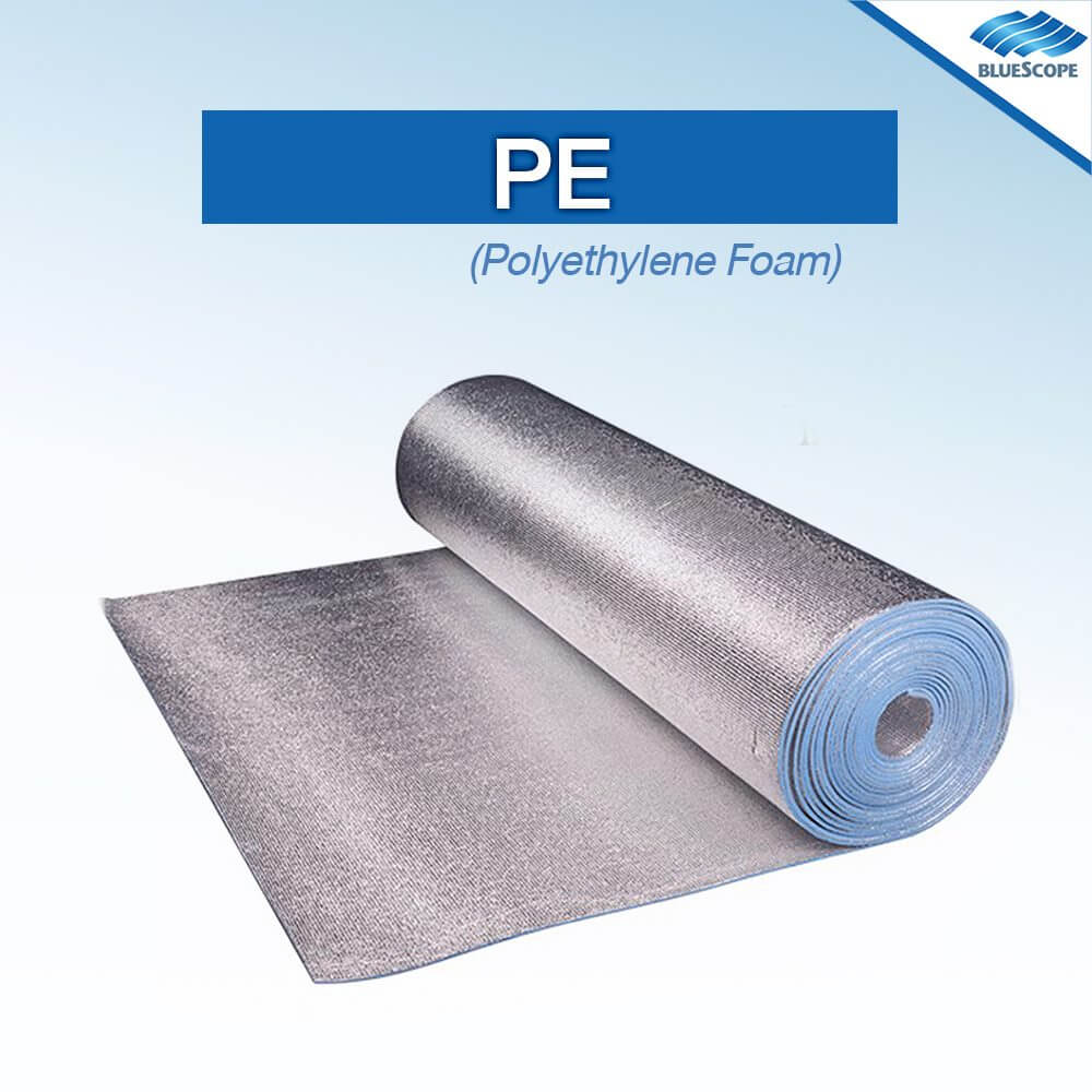 หลังคาเมทัลชีทบุฉนวน PE (Polyethylene Foam) - ฉนวนแต่ละประเภทกับการใช้งานเมทัลชีท