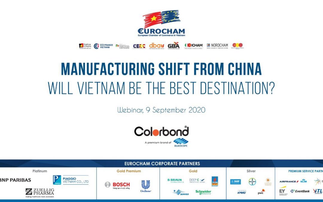 COLORBOND® steel co-operates with EuroCham to organize webinar with “Manufacturing shift from China. Will Vietnam be the best destination?”